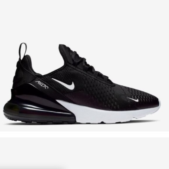 Nike Air Max 270 Black White Sneakers Women’s 7.5 Lifestyle Running Shoes - Picture 3 of 15